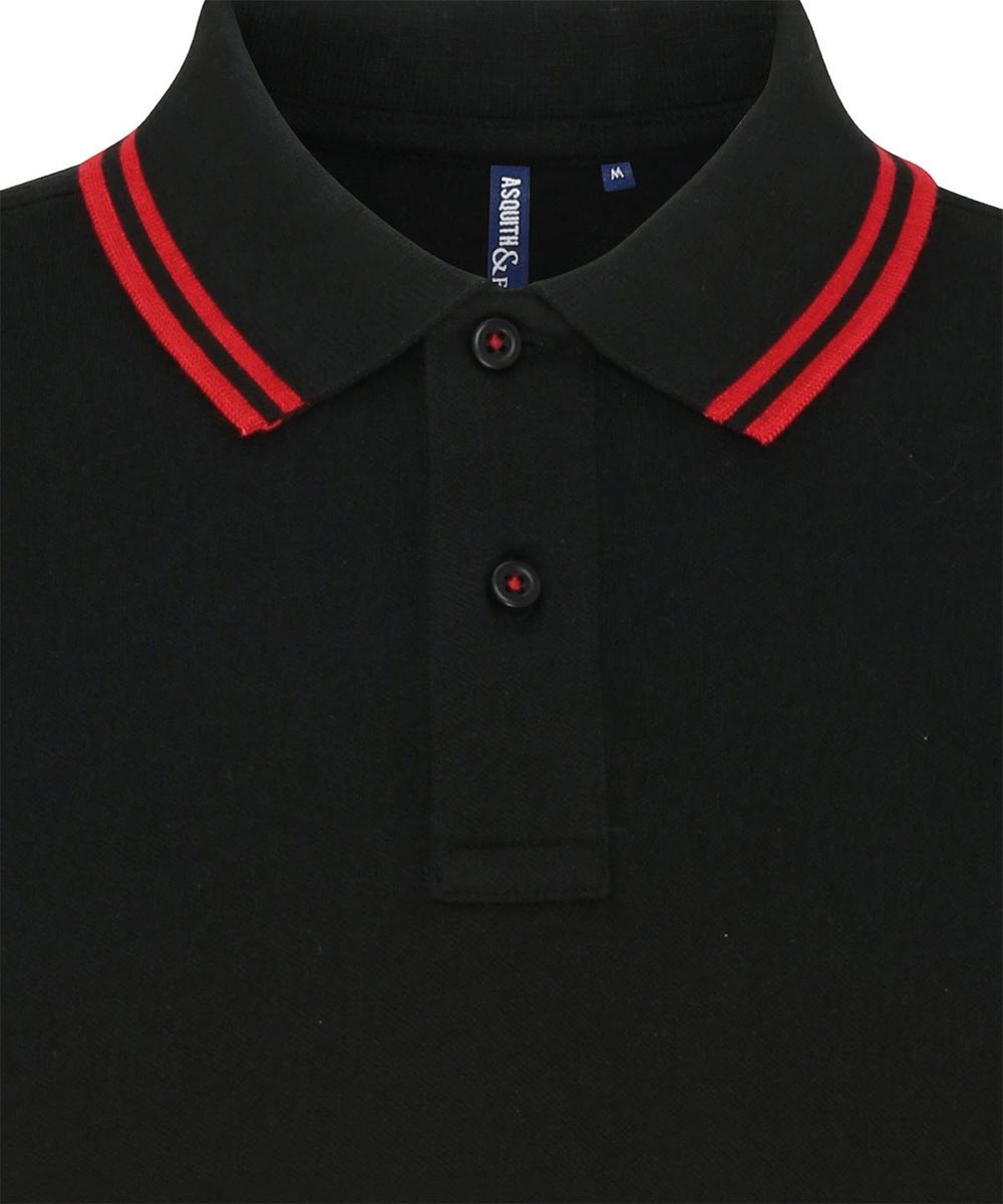 Women's classic fit tipped polo - Asquith & Fox