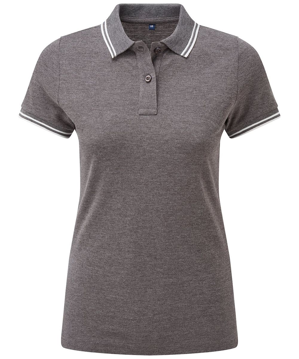 Women's classic fit tipped polo - Asquith & Fox
