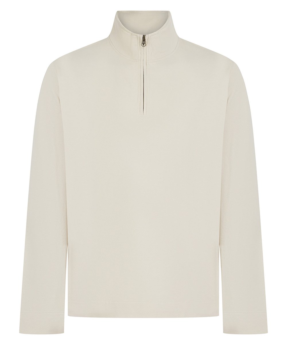 Premium piqué 1/4-zip top - Front Row