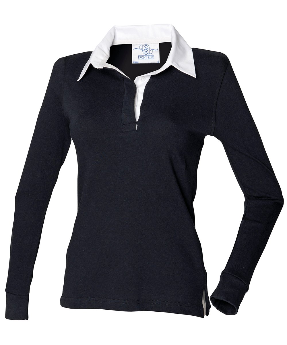 Women's long sleeve plain rugby shirt - Front Row