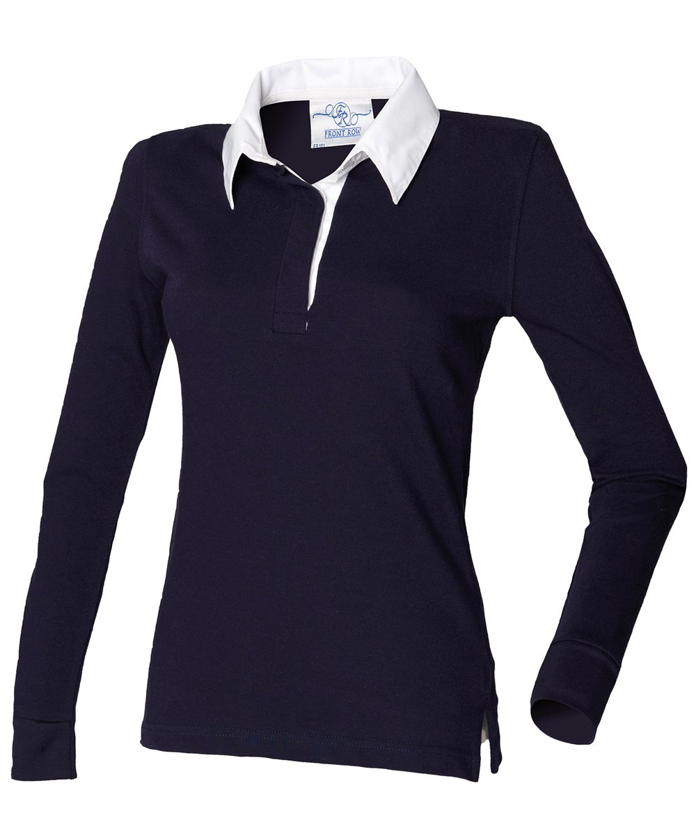 Women's long sleeve plain rugby shirt - Front Row
