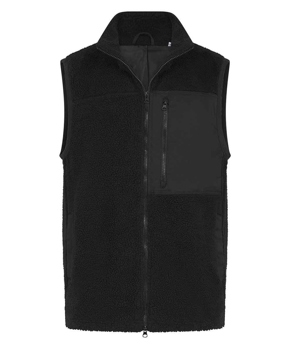 Recycled sherpa gilet - Front Row