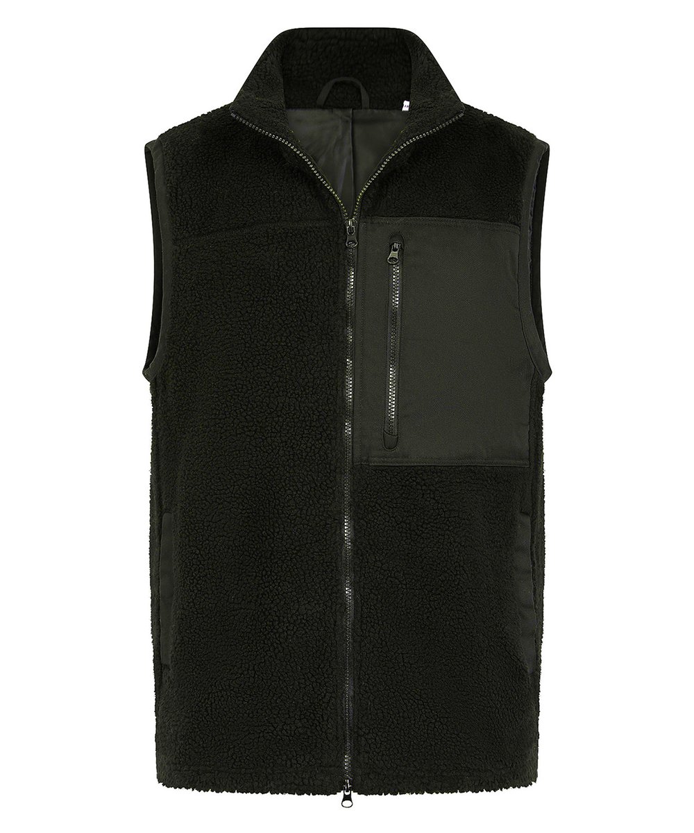 Recycled sherpa gilet - Front Row