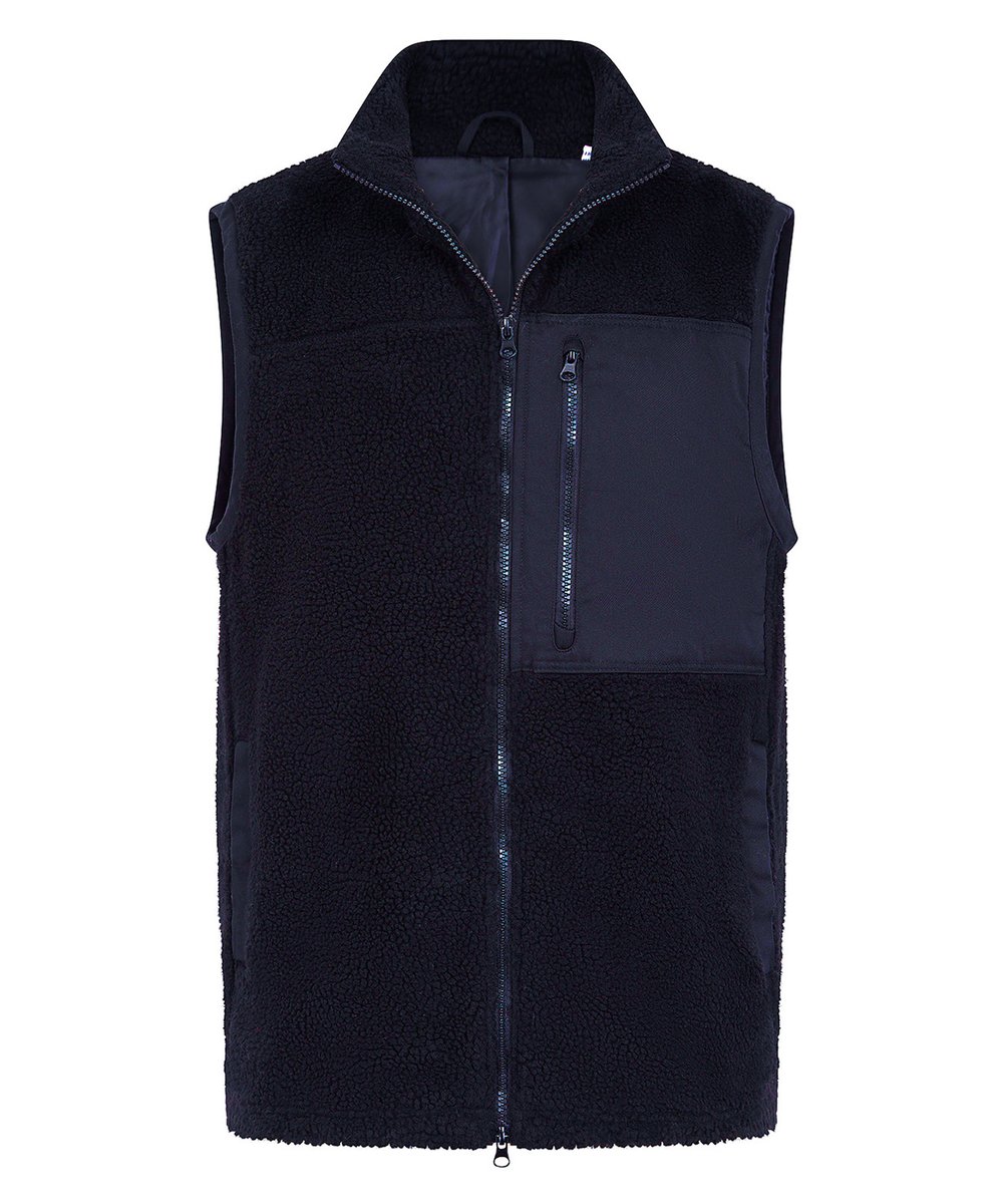 Recycled sherpa gilet - Front Row