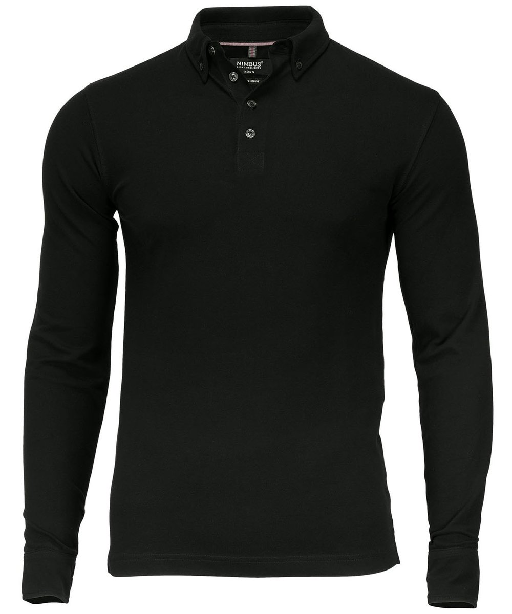 Carlington – deluxe long sleeve polo - Nimbus