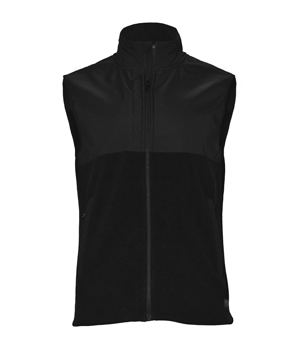 Highland - Fashionable yoke fleece vest - Nimbus