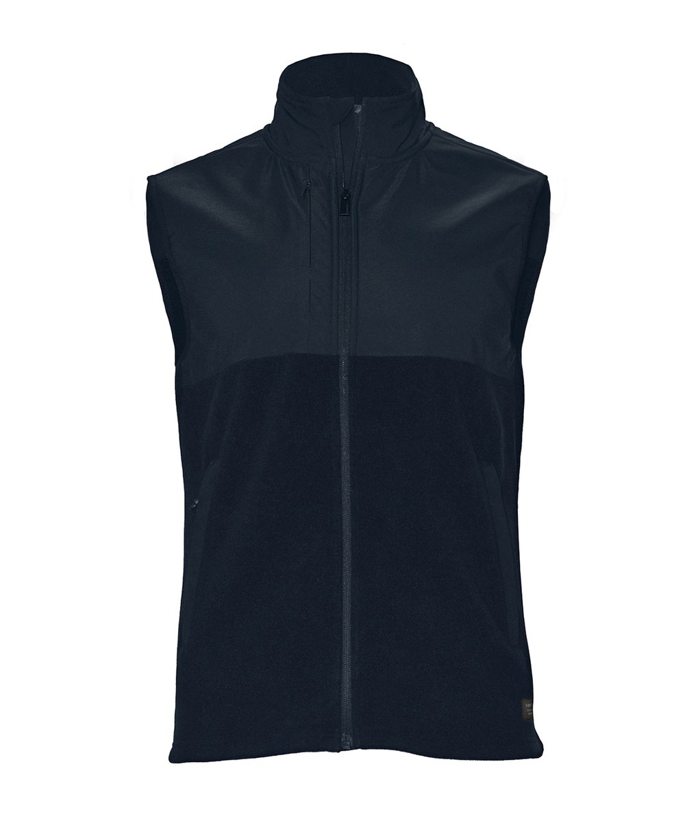 Highland - Fashionable yoke fleece vest - Nimbus