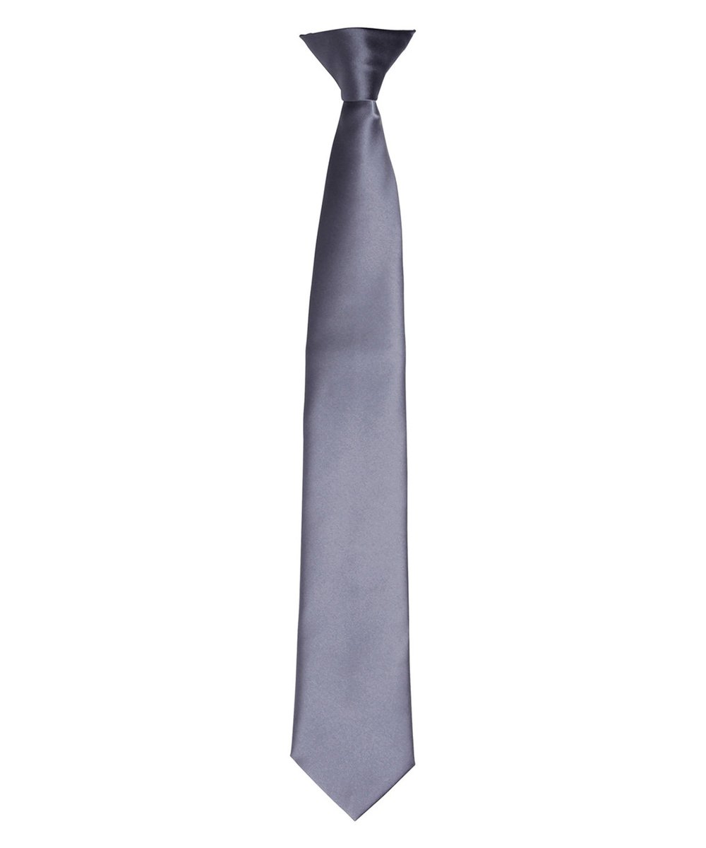'Colours' satin clip tie - Premier
