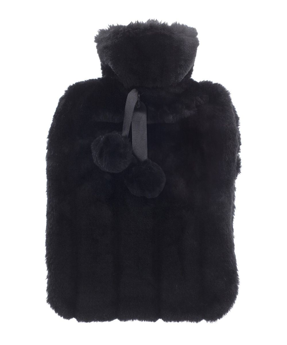 Luxury classic faux fur hot water bottle and cover - Ribbon