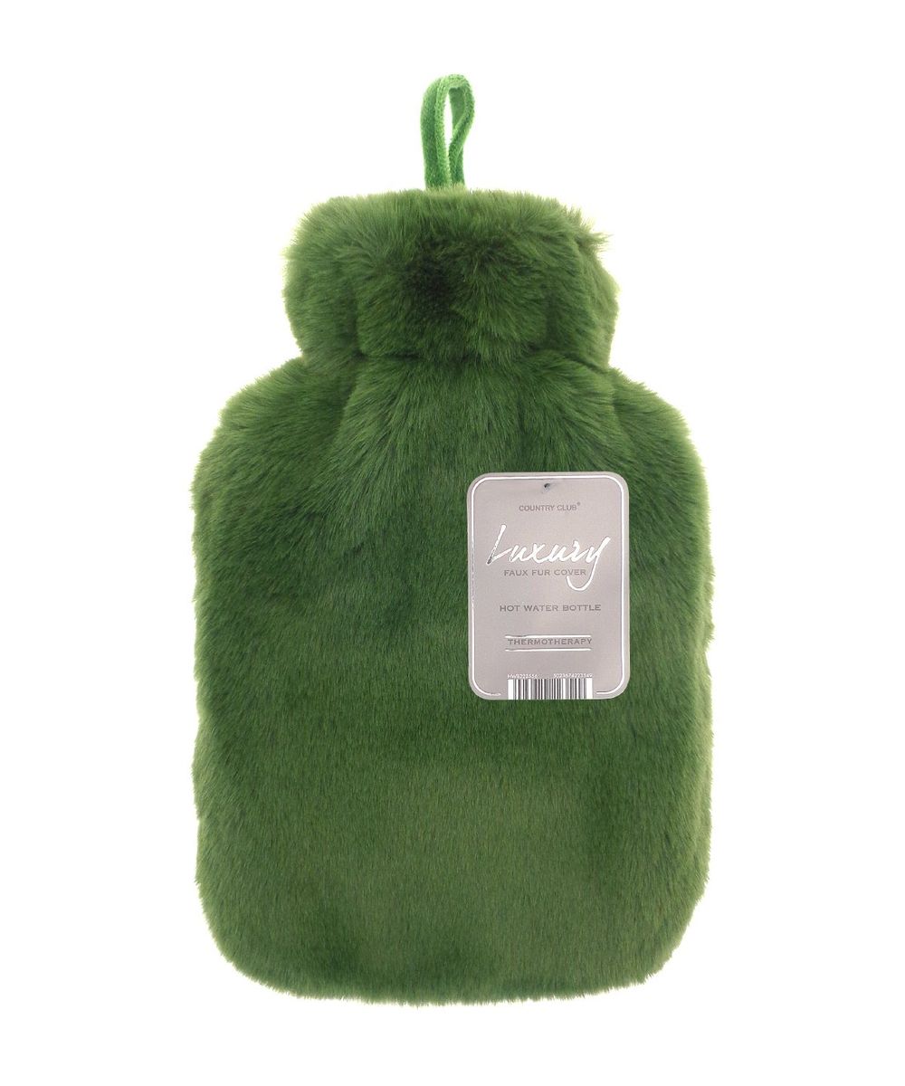 Super luxury faux fur hot water bottle and cover - Ribbon