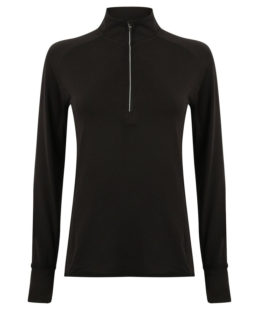 Women's long-sleeved ¼ zip top - Tombo