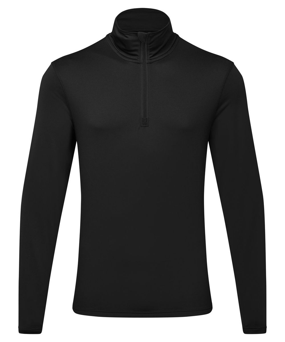 Men's TriDri® recycled long sleeve brushed back ¼ zip - TriDri