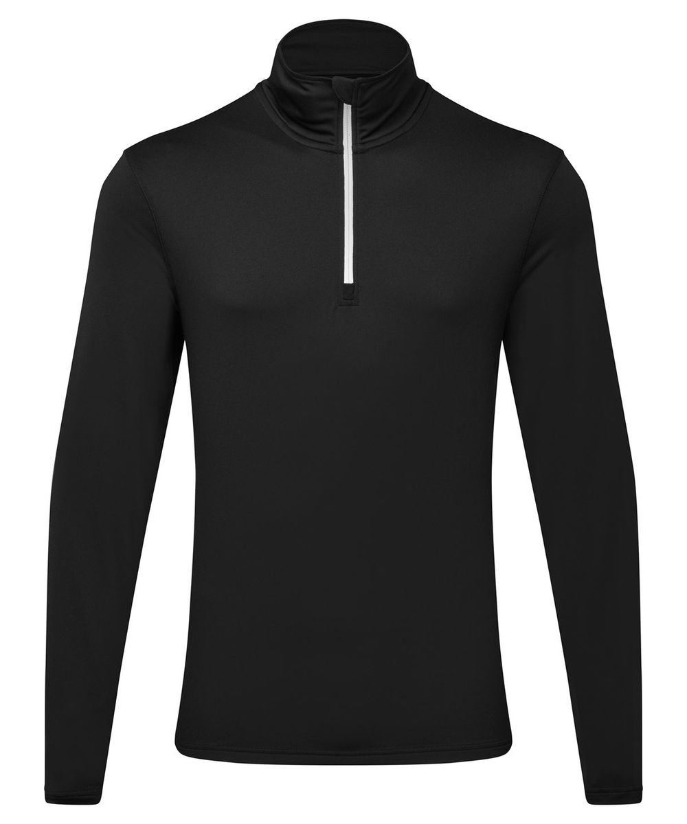 Men's TriDri® recycled long sleeve brushed back ¼ zip - TriDri