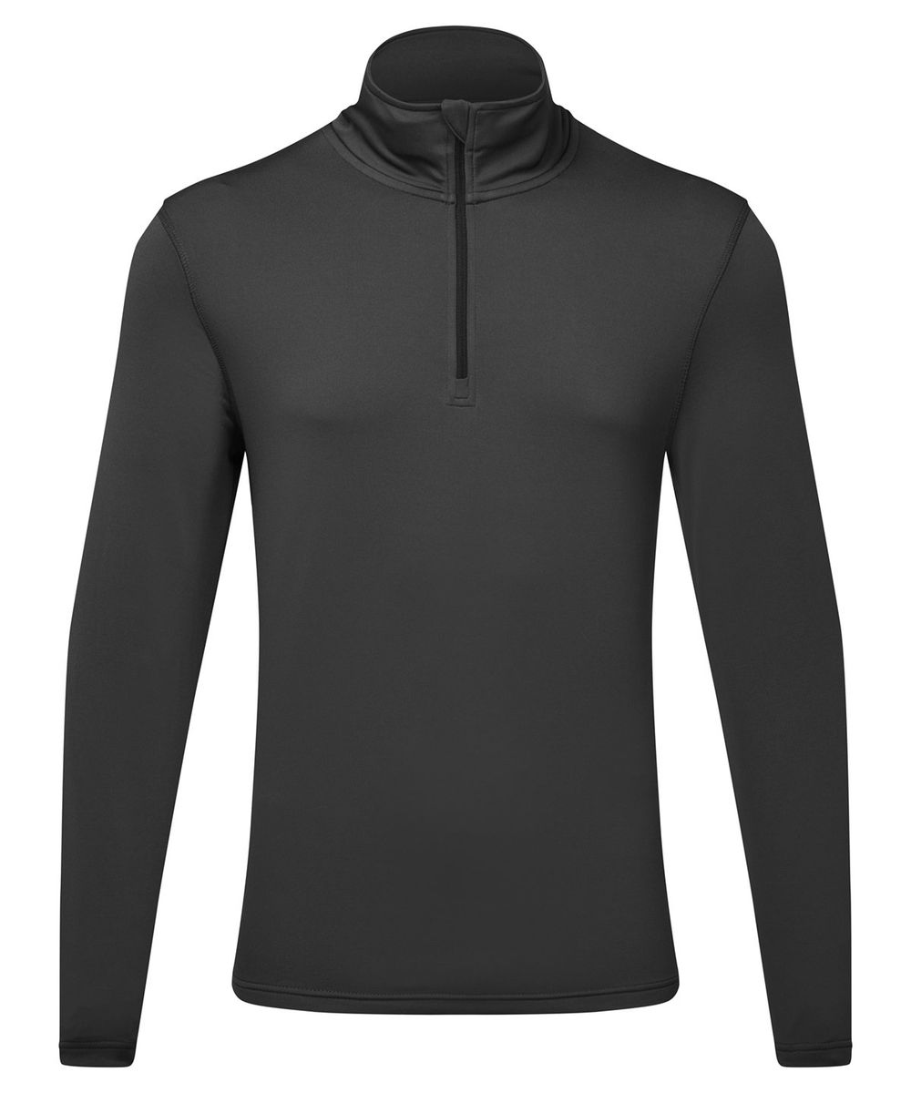 Men's TriDri® recycled long sleeve brushed back ¼ zip - TriDri