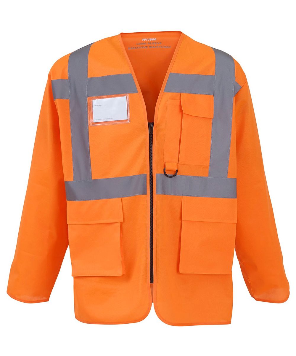 Hi-vis executive long sleeve waistcoat (HVJ800) - Yoko