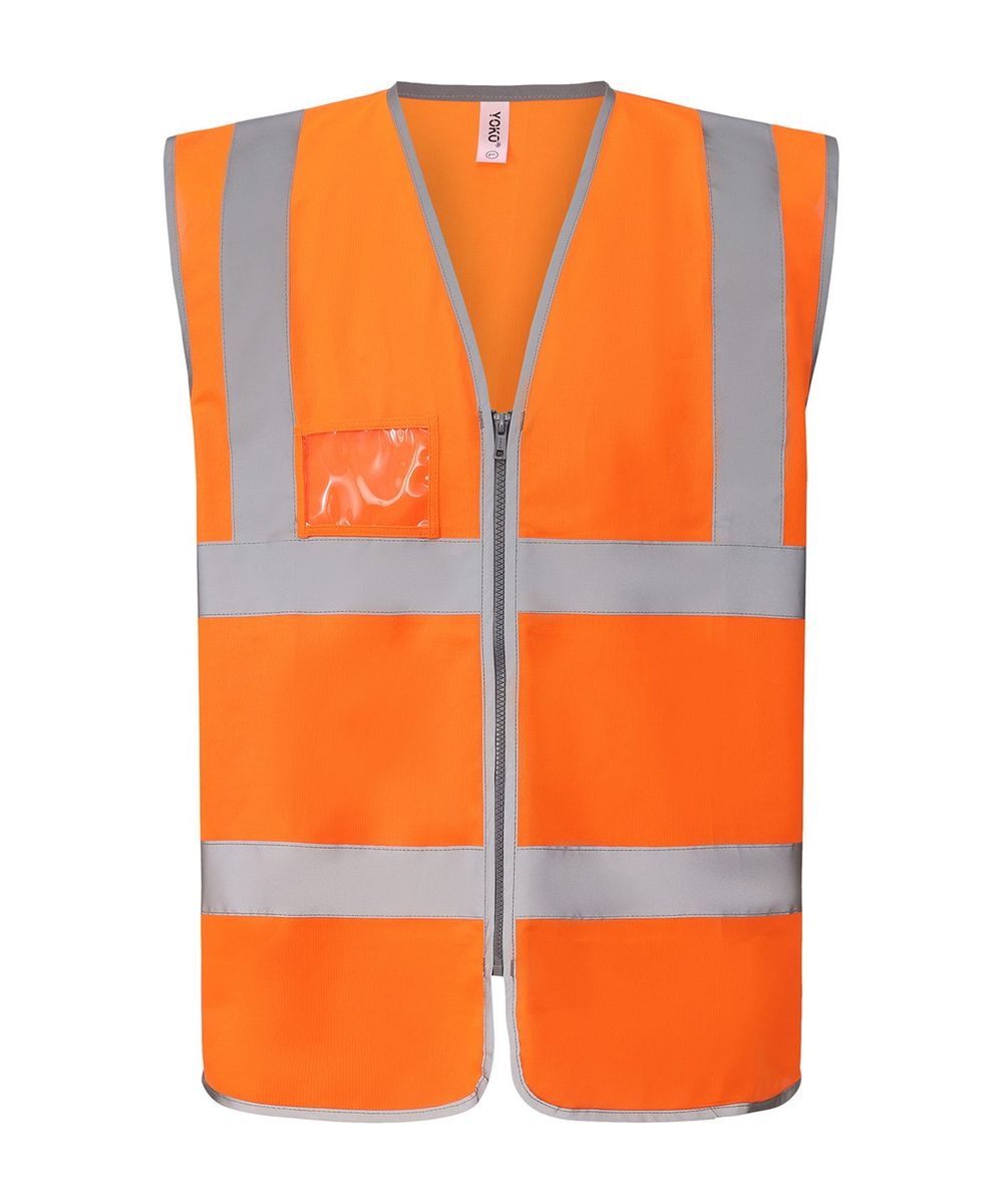Hi-vis zip ID reflective border waistcoat (HVW103) - Yoko