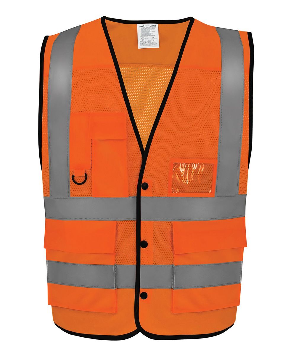 Hi-vis superior open mesh button waistcoat (HVW860) - Yoko